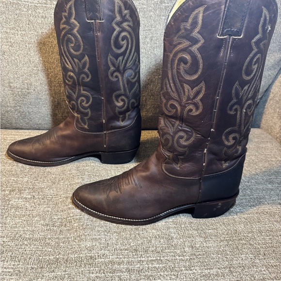 Justin Buck 13” 2253 Western Bay Apache Brown Western Boots Size 10D - Picture 8 of 9